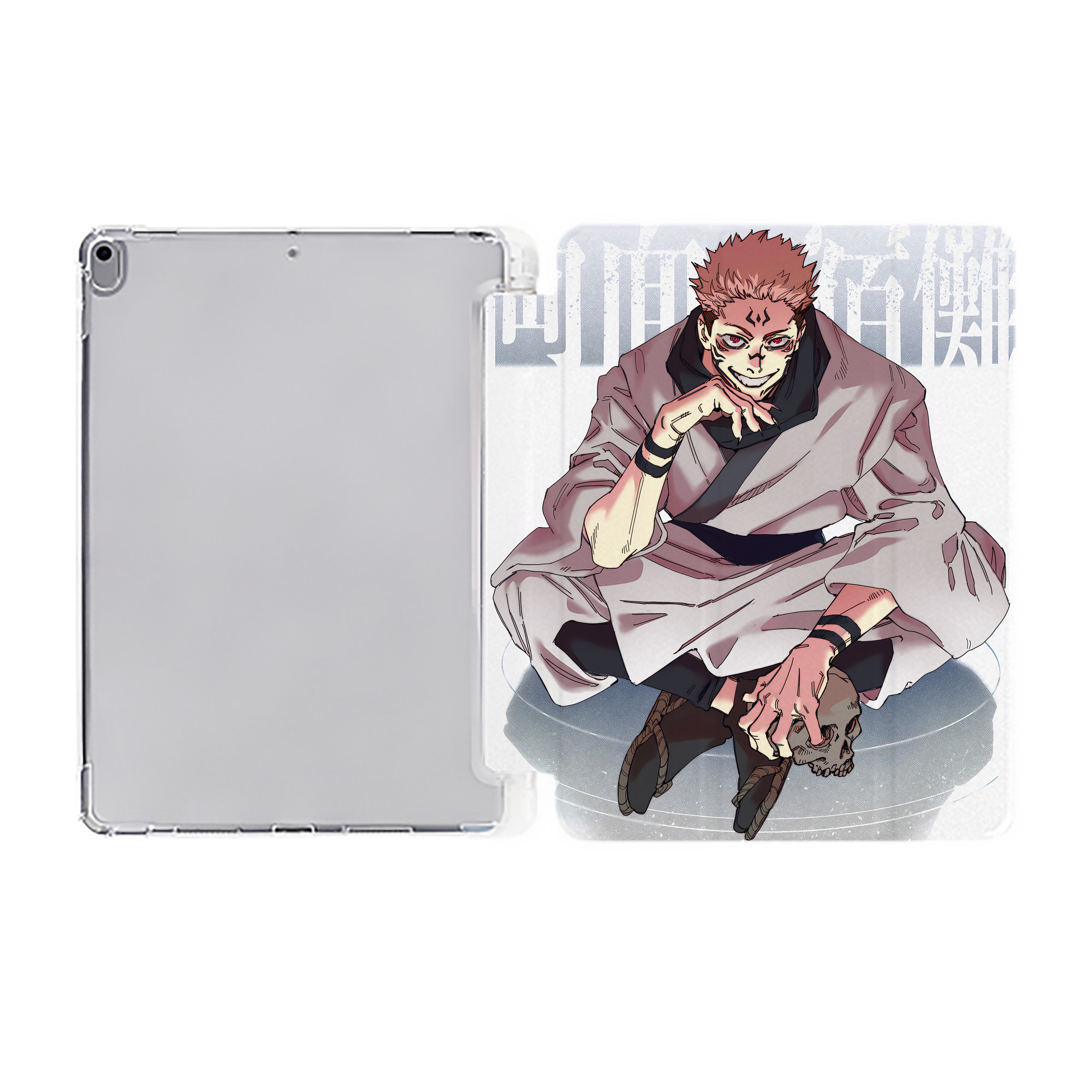 （画像用） 呪術廻戦 Jujutsu Kaisen IPad ケース ペン収納付き 三つ折りスタンド PUレザー×シリコン 対応機種9.5/10.5/10.9インチ